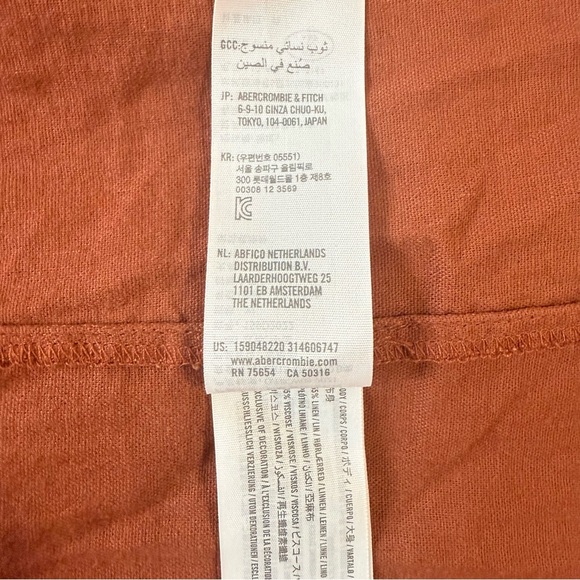 Abercrombie & Fitch Rust Asymmetrical Tiered Maxi Dress Size XL - Picture 12 of 13